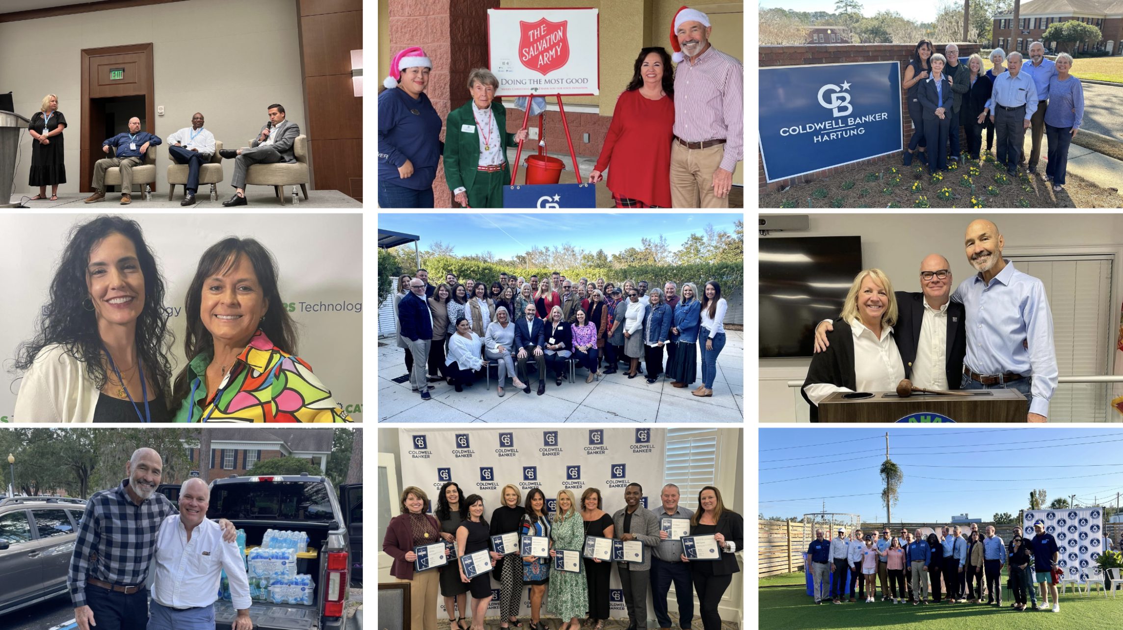 collage of photos of Coldwell Banker Hartung agents involved in the local community